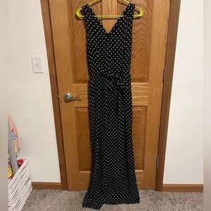 Black/White Polka Dot Pant Suit Sz Small